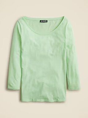 J Crew Feather Jersey three quarters tee Ice Mint Medium